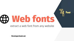 what is web Fonts. How to extract a web font from websites?