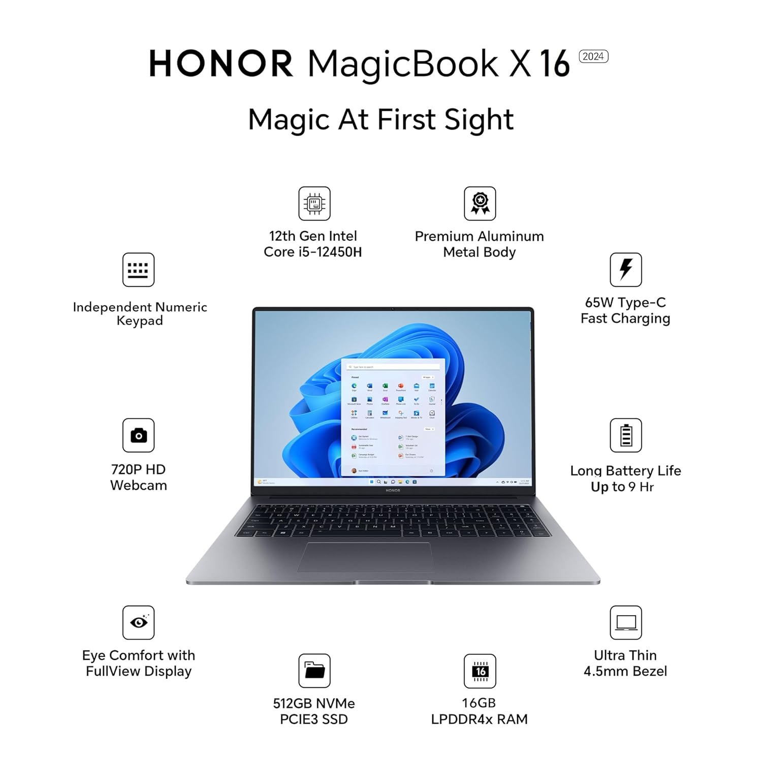 Buy HONOR MagicBook X16 (2024)